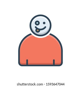 Vector colorful icon for crazy