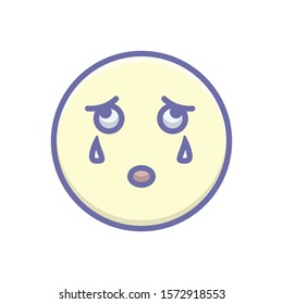 Vector colorful icon for cry