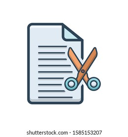 Vector colorful icon for cut