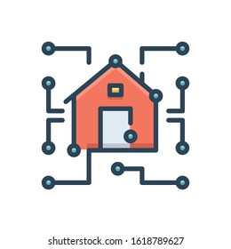 Vector colorful icon for data