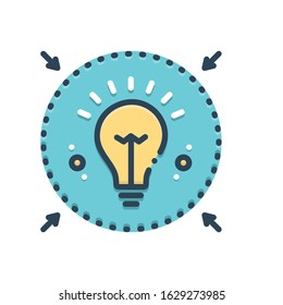 Vector colorful icon for denote