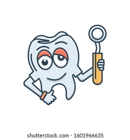 Vector colorful icon for dental