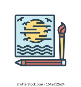 Vector colorful icon for design