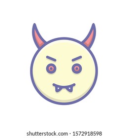 Vector colorful icon for devil