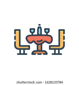 Vector colorful icon for dining