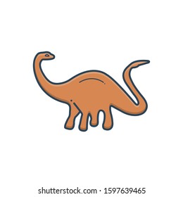 Vector colorful icon for dinosaur