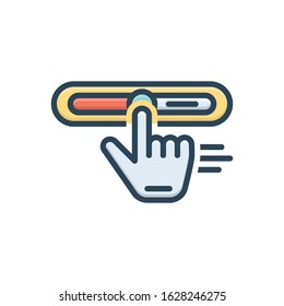 Vector colorful icon for drag