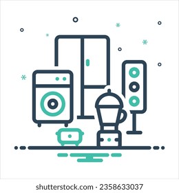 Vector colorful icon for electronics