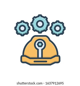 Vector colorful icon for engineering