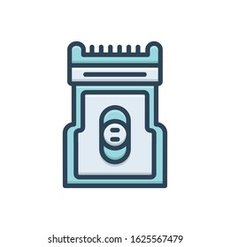 Vector colorful icon for epilation