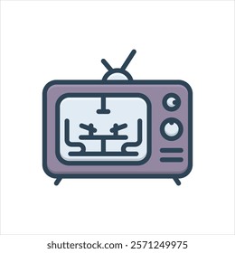 Vector colorful icon for episodes