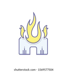 Vector colorful icon for explosion