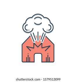 Vector colorful icon for explosion