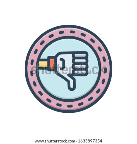 Vector colorful icon for fail