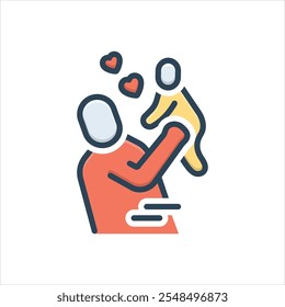 Vector colorful icon for father