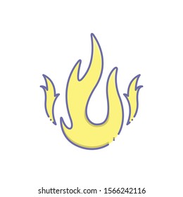 Vector colorful icon for fire