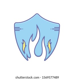 Vector colorful icon for fire