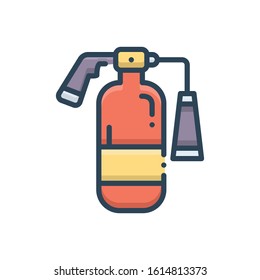 Vector colorful icon for fire extinguisher