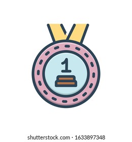 Vector colorful icon for first