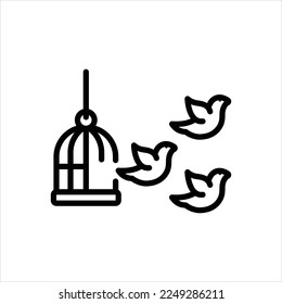 Vector colorful icon for freedom