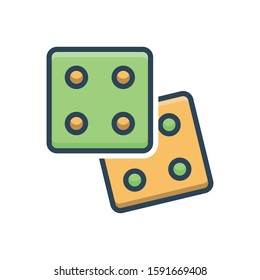 Vector colorful icon for gambling