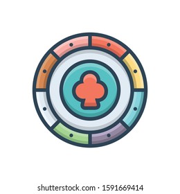 Vector colorful icon for gambling
