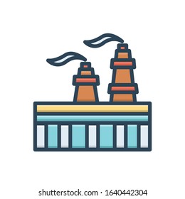 Vector colorful icon for gas