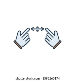 Vector colorful icon for gestures