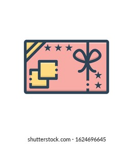 Vector colorful icon for gift card