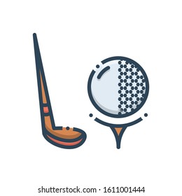 Vector colorful icon for golf