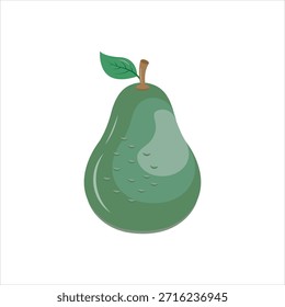Vector colorful icon for green fruit