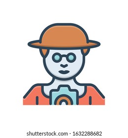 Vector colorful icon for guide