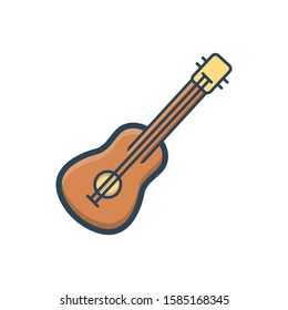 Vector colorful icon for guitar