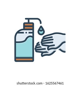 Vector colorful icon for hand cream