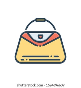 Vector colorful icon for handbags