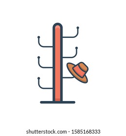 Vector colorful icon for hanger