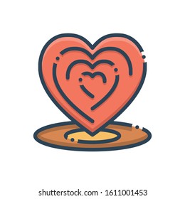Vector colorful icon for heart