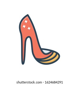 Vector colorful icon for heels