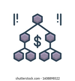Vector colorful icon for hierarchy