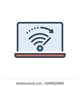 Icono colorido del Vector para el Internet de alta velocidad