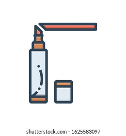 Vector colorful icon for highlighter