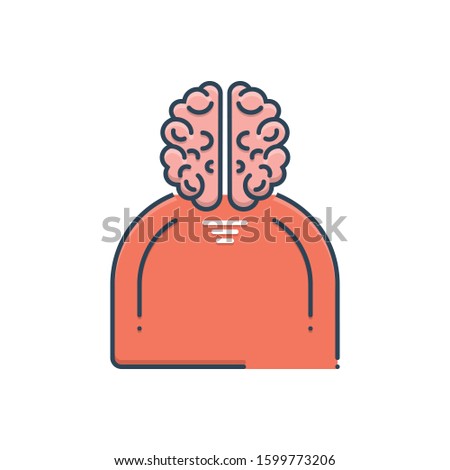Vector colorful icon for human brain
