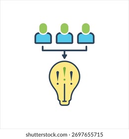 Vector colorful icon for hypothesis