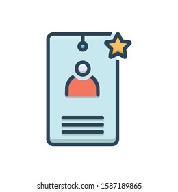 Vector colorful icon for id