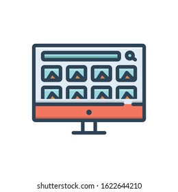 Vector colorful icon for image search