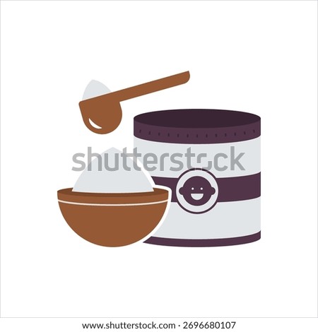 Vector colorful icon for infant formula