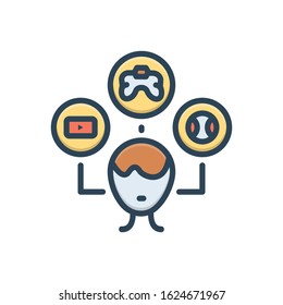 Vector colorful icon for interest