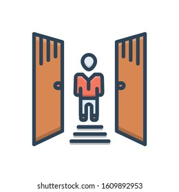 Vector colorful icon for job opening