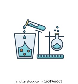 Vector colorful icon for laboratory