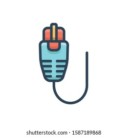 Vector colorful icon for lan